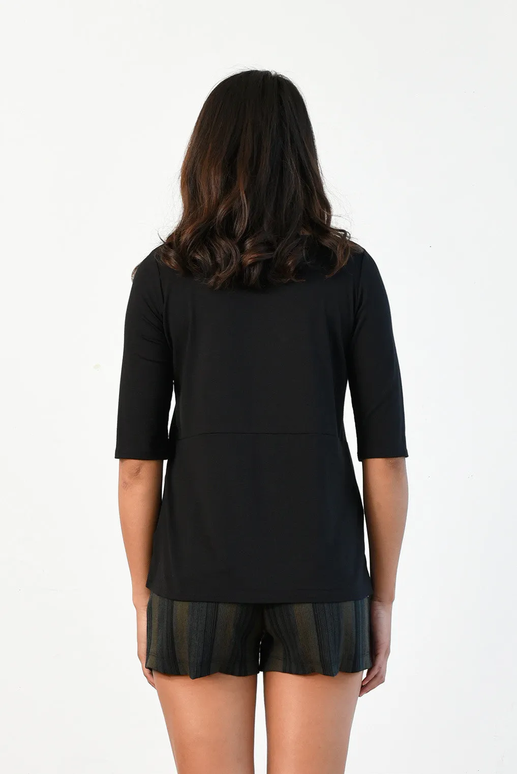 Meg Boatneck Top (Black) - M