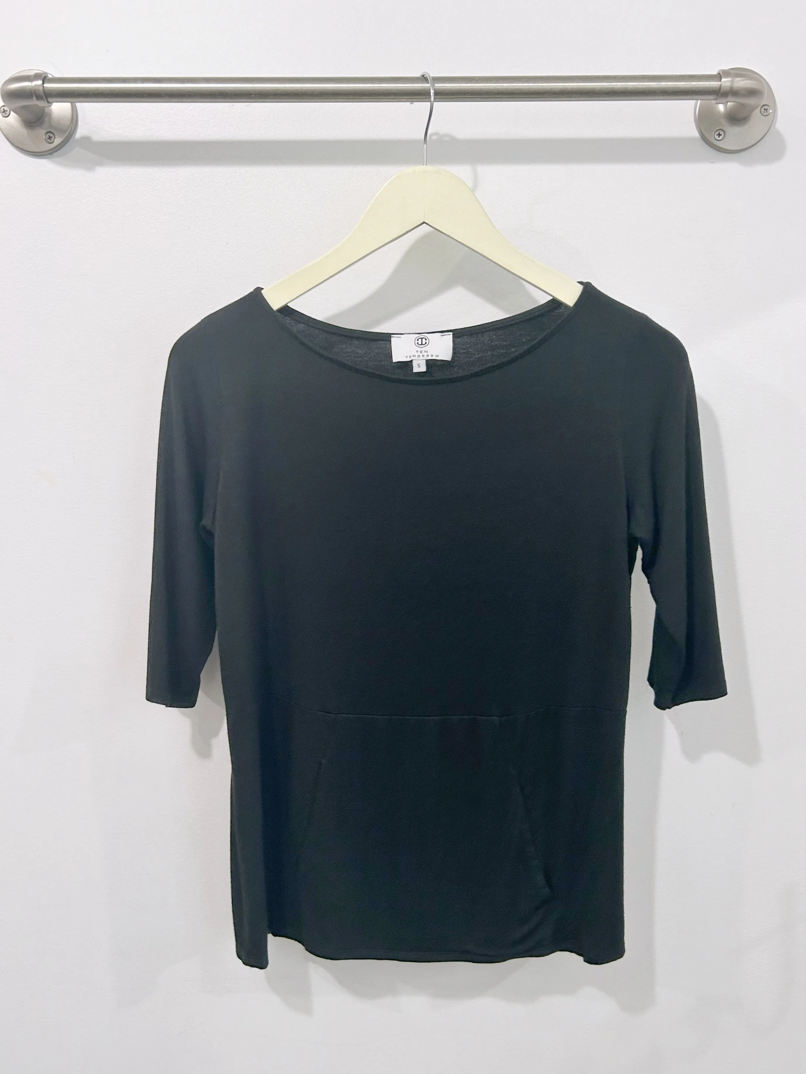 Meg Boatneck Top (Black) - S