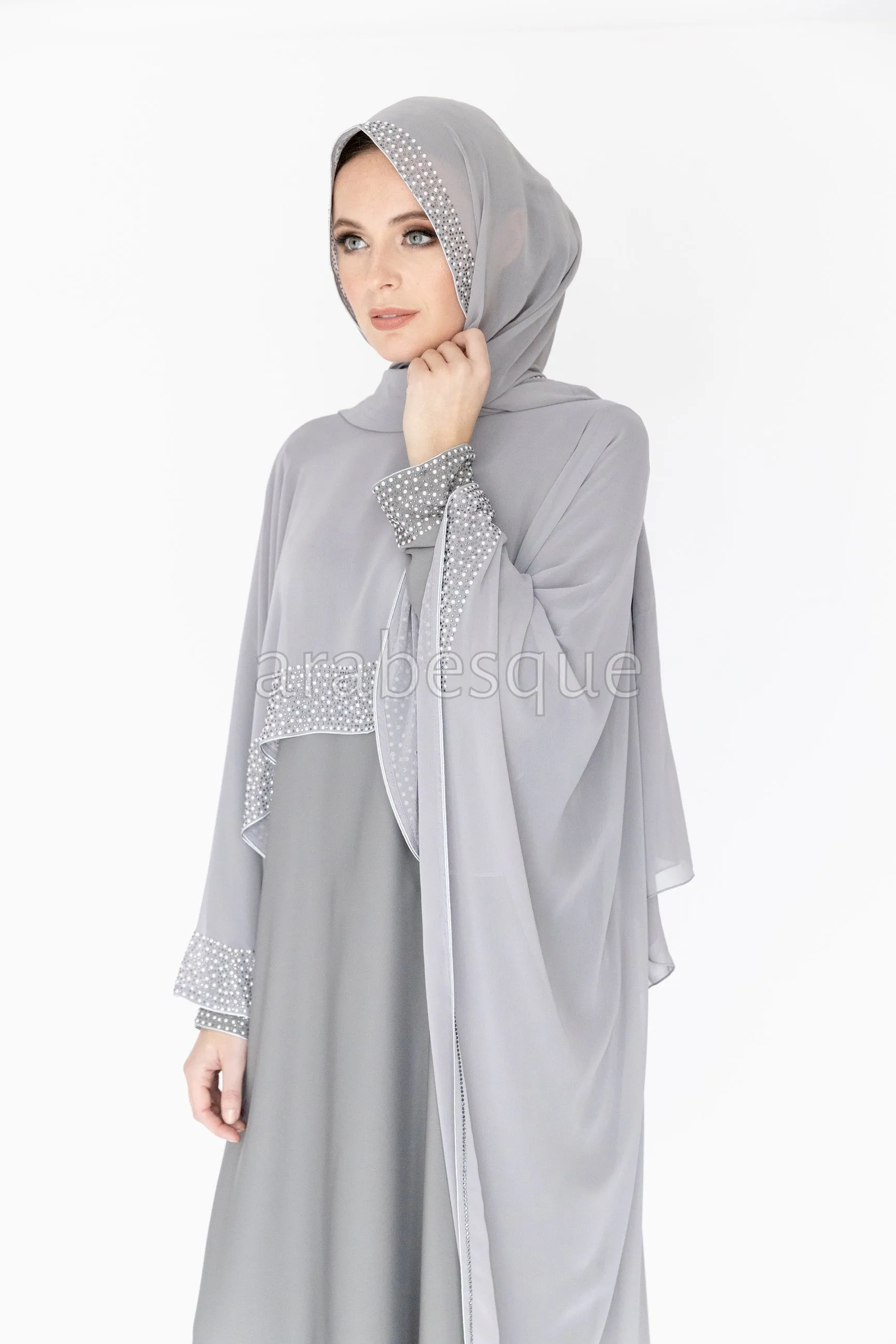 Mena Grey Abaya