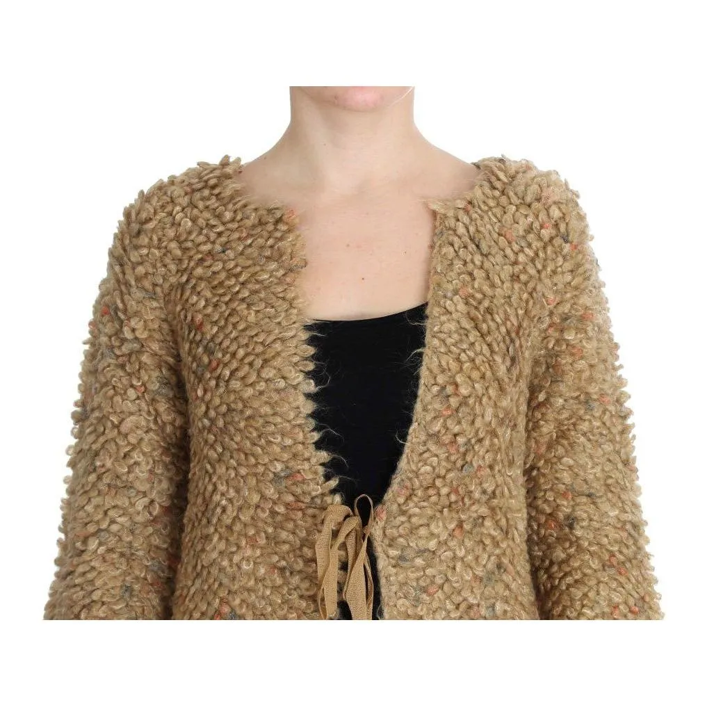 PINK MEMORIES Elegant Beige Sweatercoat Cape