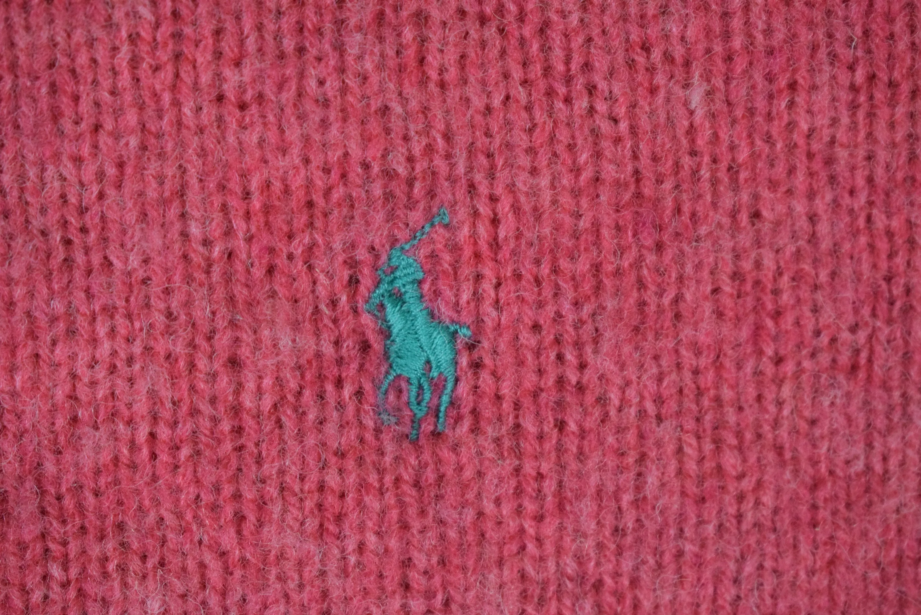 "Polo By Ralph Lauren Coral Scottish Shetland Wool Crewneck Sweater" Sz XL (SOLD)