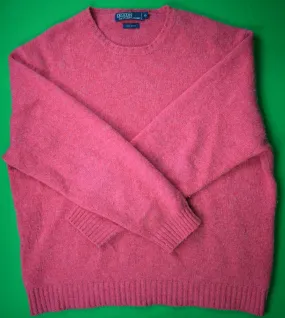 "Polo By Ralph Lauren Coral Scottish Shetland Wool Crewneck Sweater" Sz XL (SOLD)