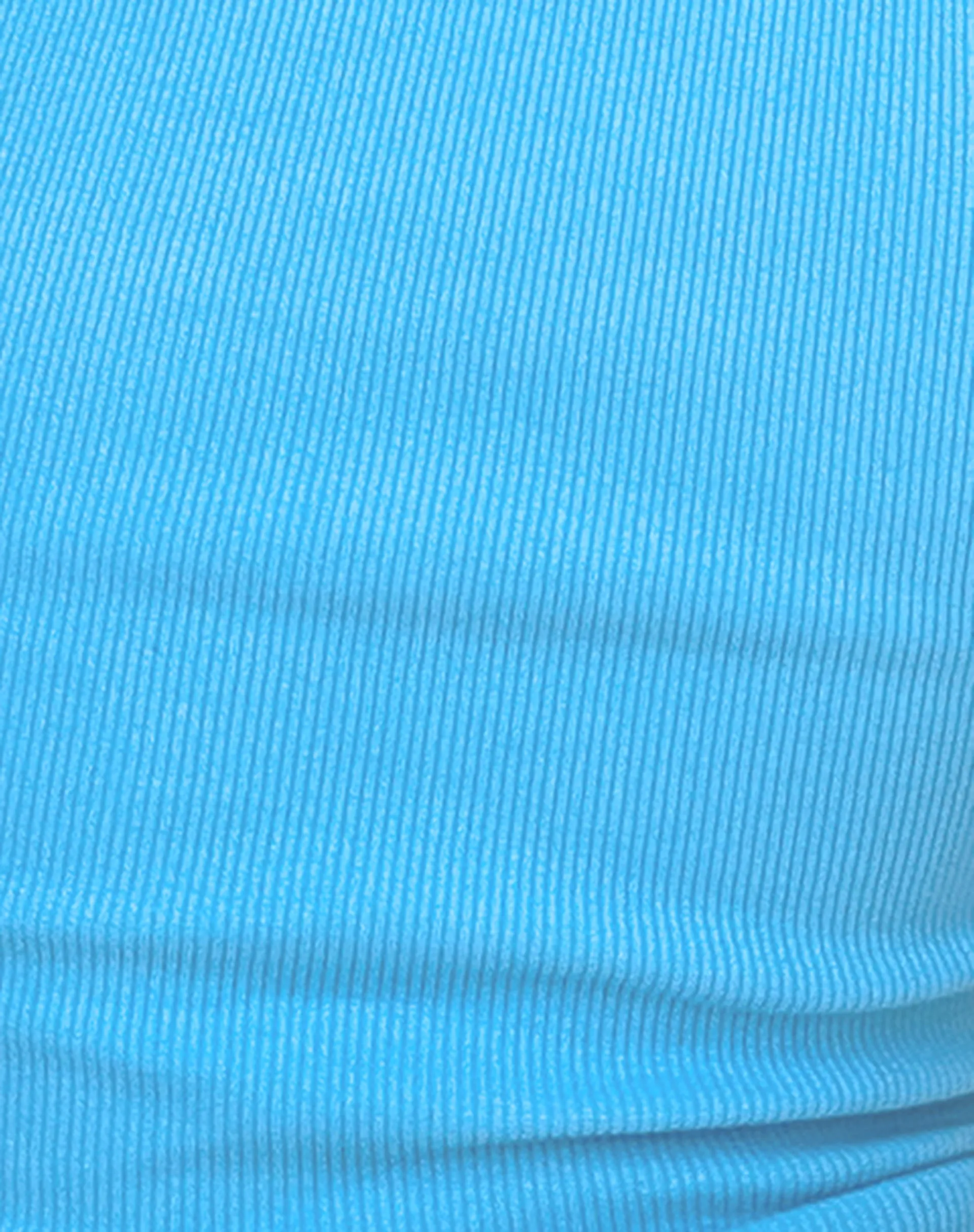 Roxe Ribbed Vest Top in Tropical Blue