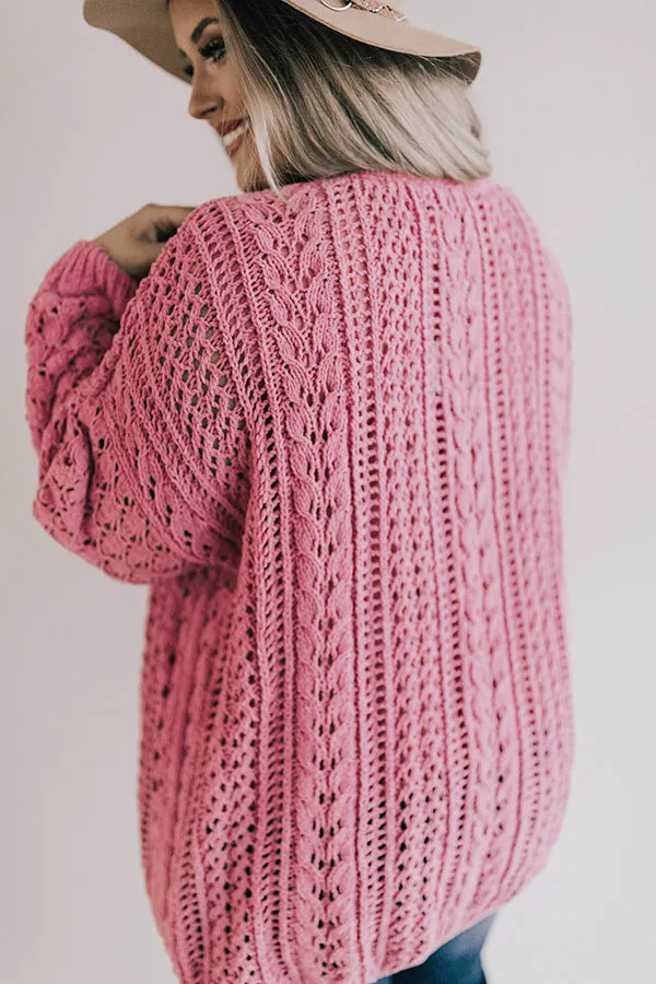 Season Of Snuggles Tunic Sweater in Pink Curves
