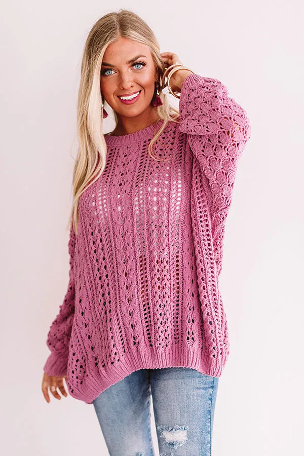 Season Of Snuggles Tunic Sweater in Pink
