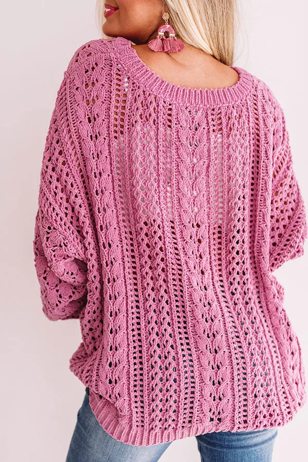Season Of Snuggles Tunic Sweater in Pink