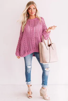 Season Of Snuggles Tunic Sweater in Pink