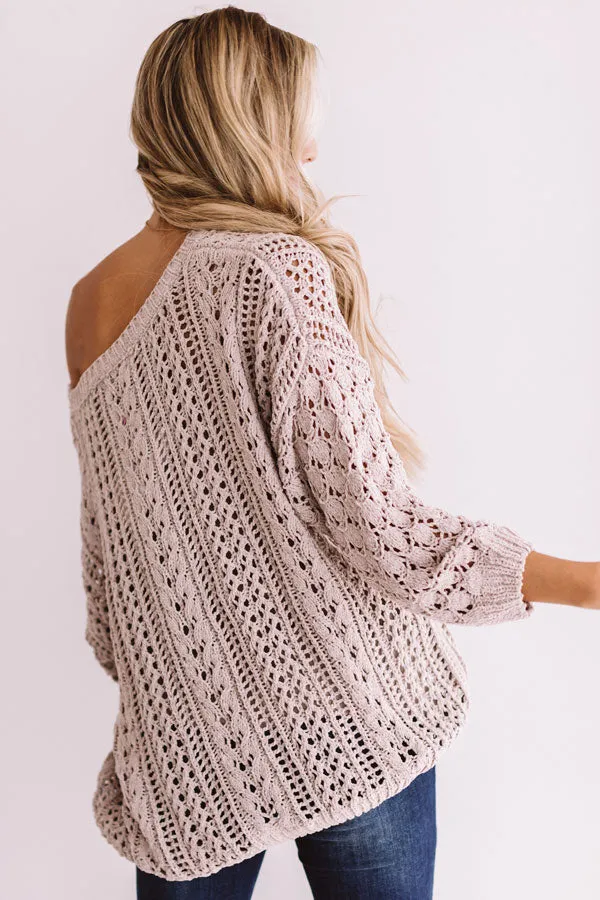 Season Of Snuggles Tunic Sweater in Warm Taupe