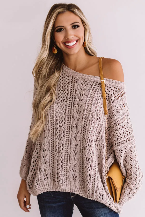 Season Of Snuggles Tunic Sweater in Warm Taupe