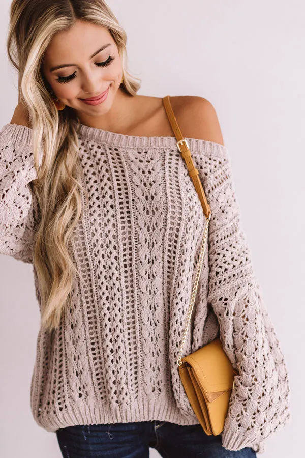 Season Of Snuggles Tunic Sweater in Warm Taupe