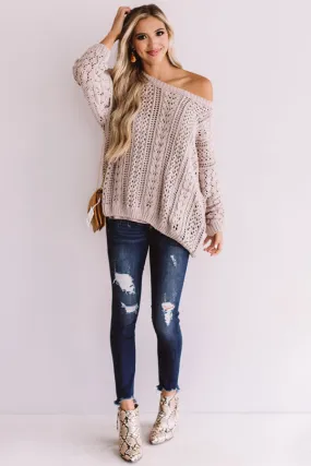 Season Of Snuggles Tunic Sweater in Warm Taupe