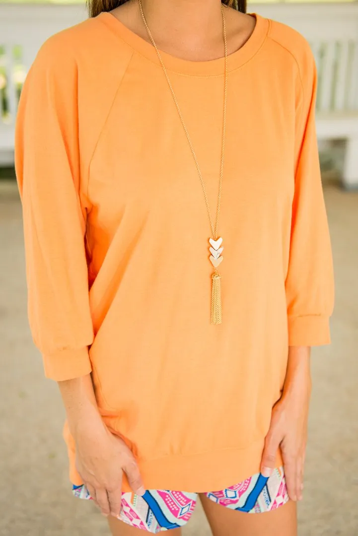 Slouchy Dolman Orange Tunic