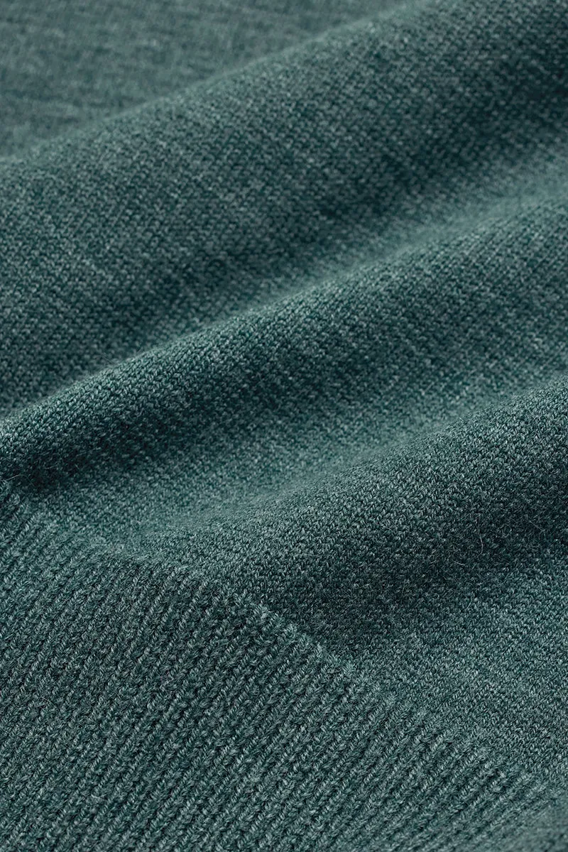Teal Stripes Polo Sweater