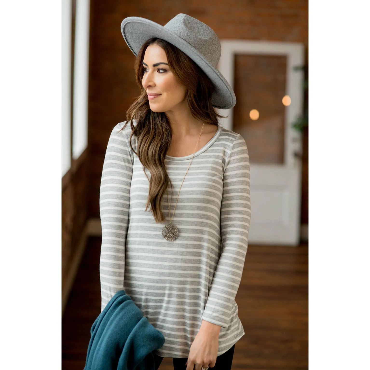 Thin Striped Long Sleeve Tee