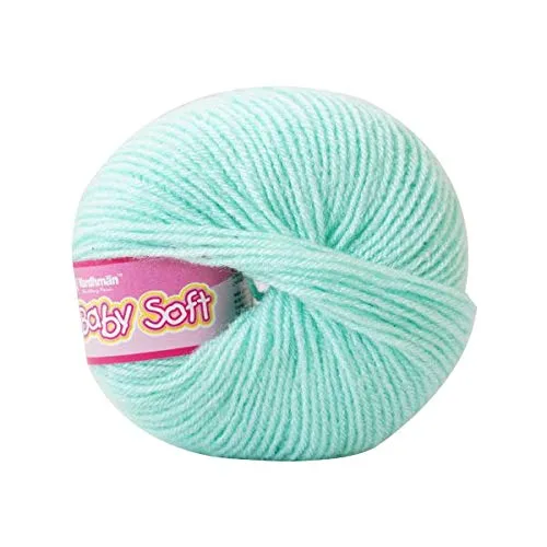 Vardhman Knitting Yarn Baby Soft Wool for Knitting, Kids Crochet Yarn Wool for Hand Knitting Art Craft, Knitting Wool Yarn for Sweater Scarves Hats and Dresses (6 Pcs, Soft Light Blue) 150 gram