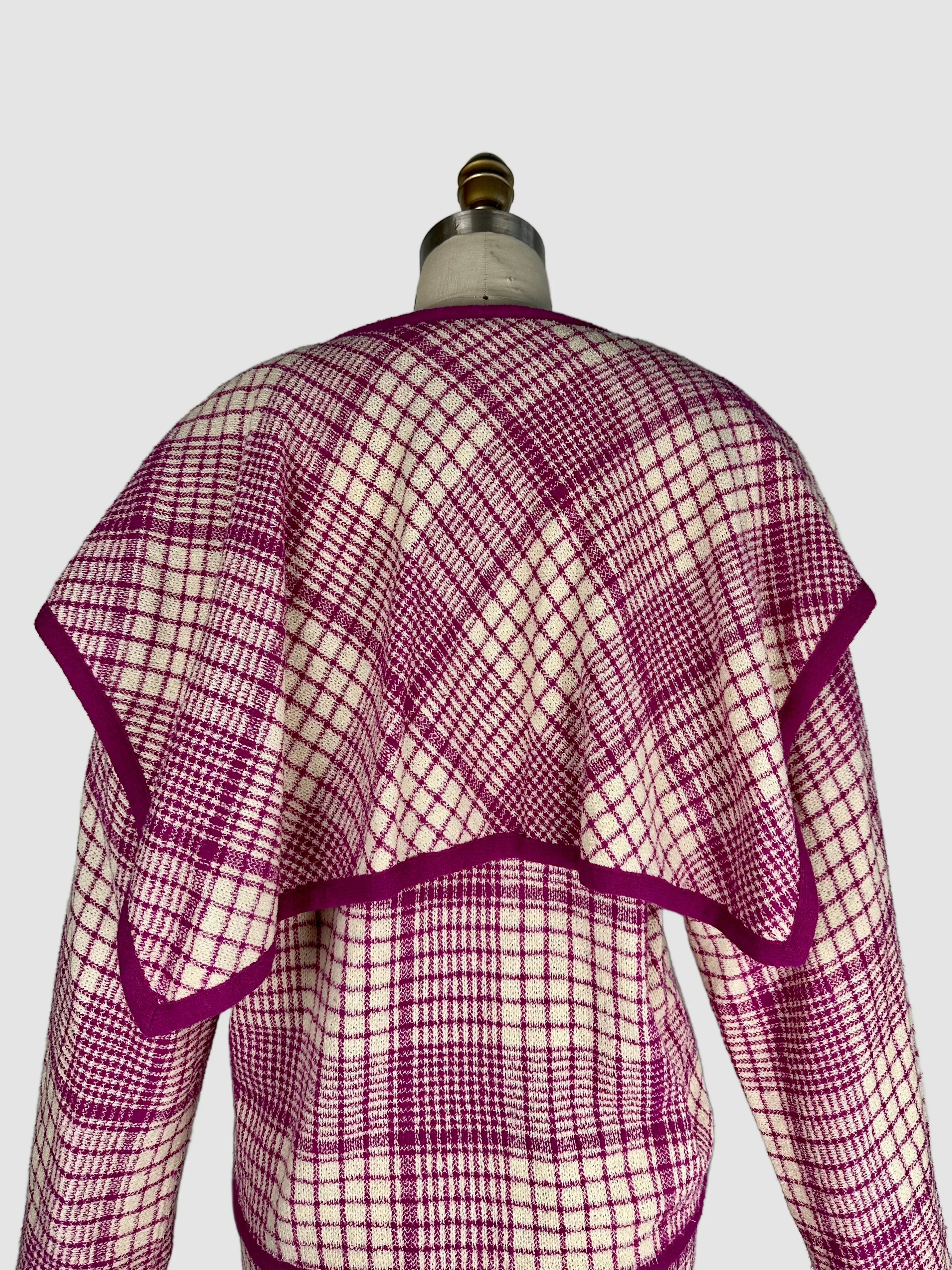 VINTAGE MISSONI 2 PIECE Poncho Top and Skirt Set • Small