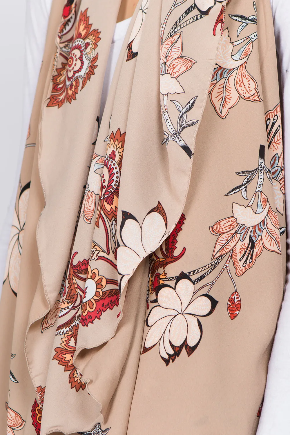 VP-8173 eastern floral design vest