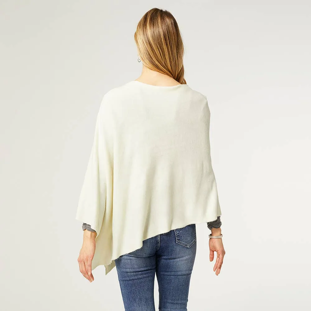 White Lightweight Poncho One Size
