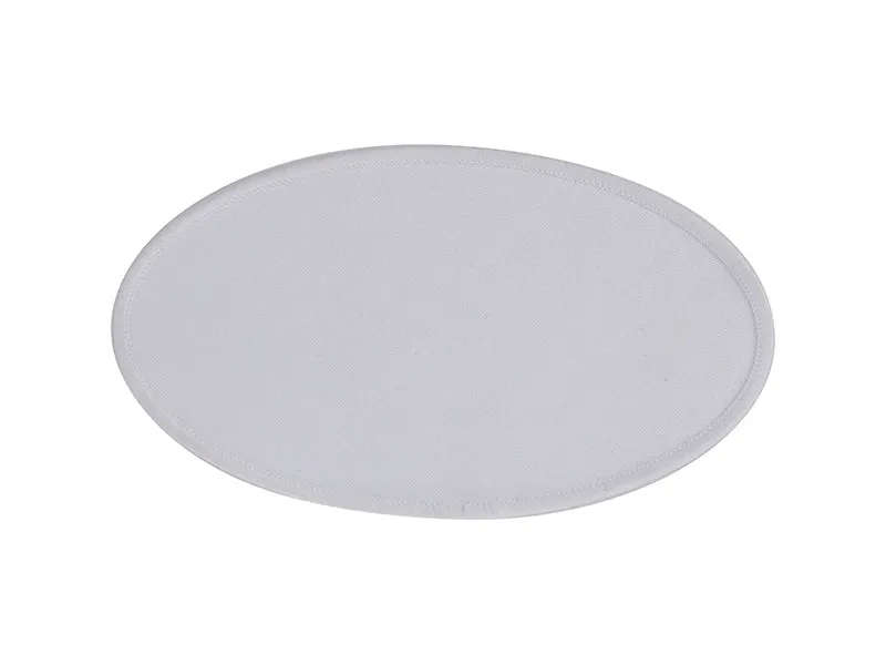 WHITE OVAL 2.6" X 4.5" FABRIC PATCH WITH SEALING EDGE