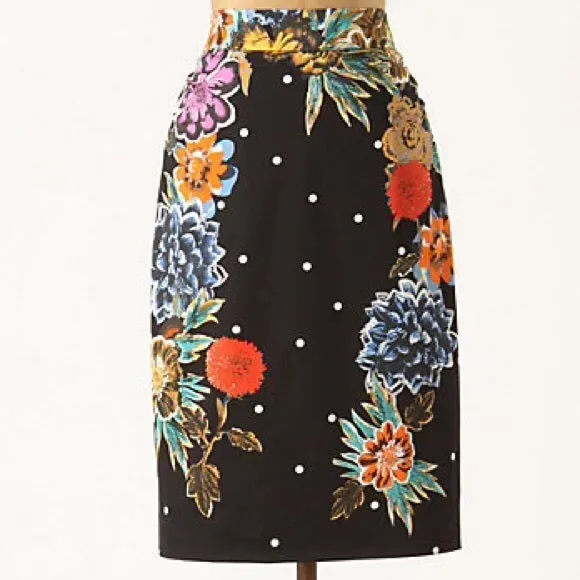 YOANA BARASCHI FLORAL PENCIL SKIRT - 8
