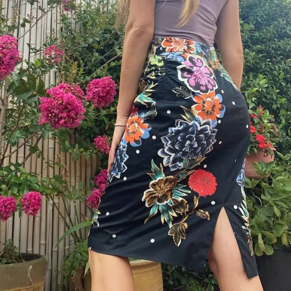 YOANA BARASCHI FLORAL PENCIL SKIRT - 8