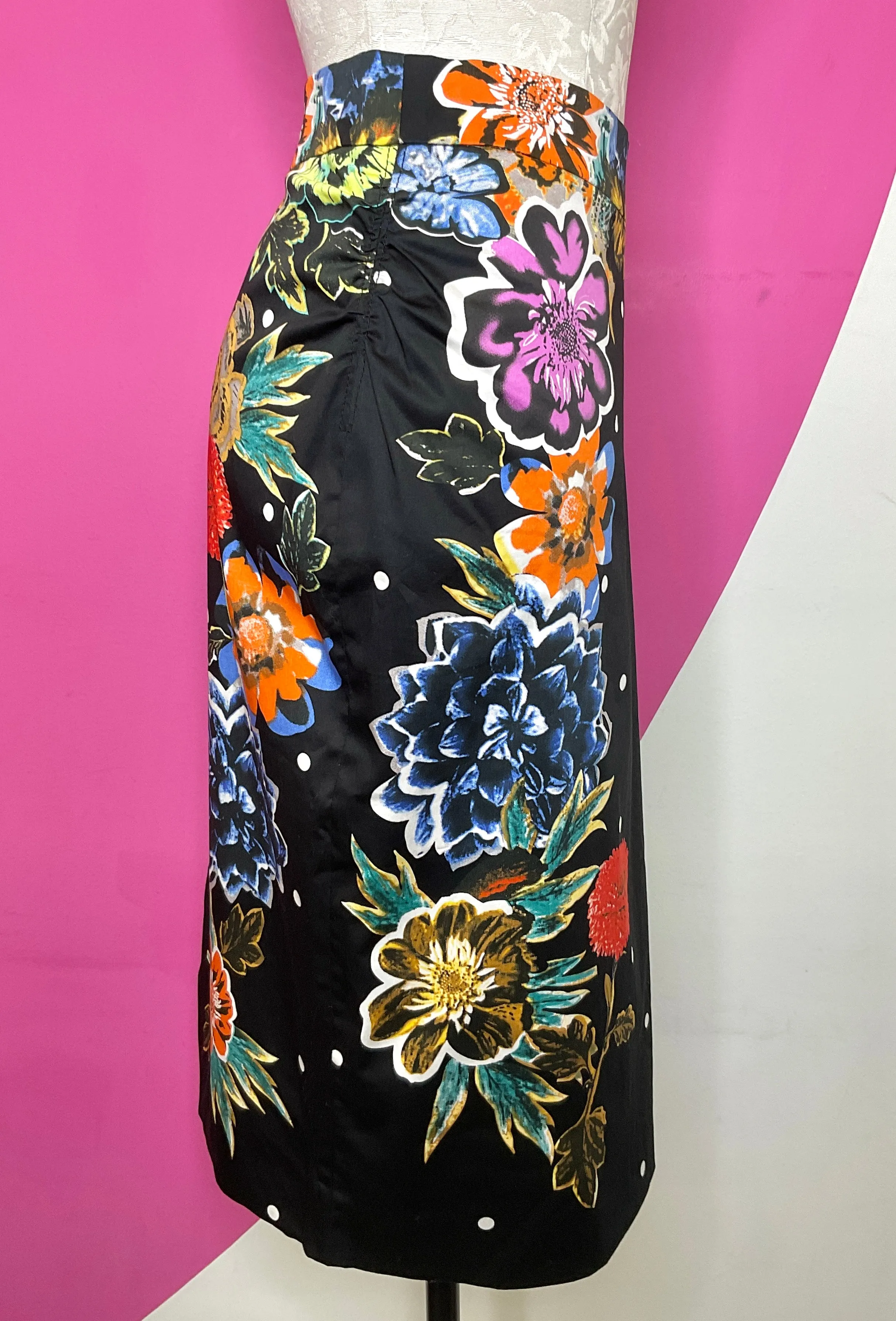 YOANA BARASCHI FLORAL PENCIL SKIRT - 8